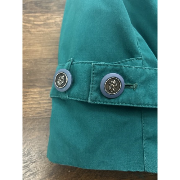 Vintage London Fog Short Trench Coat Jacket Kelly Green Women's Size 10 Regular - Picture 6 of 16